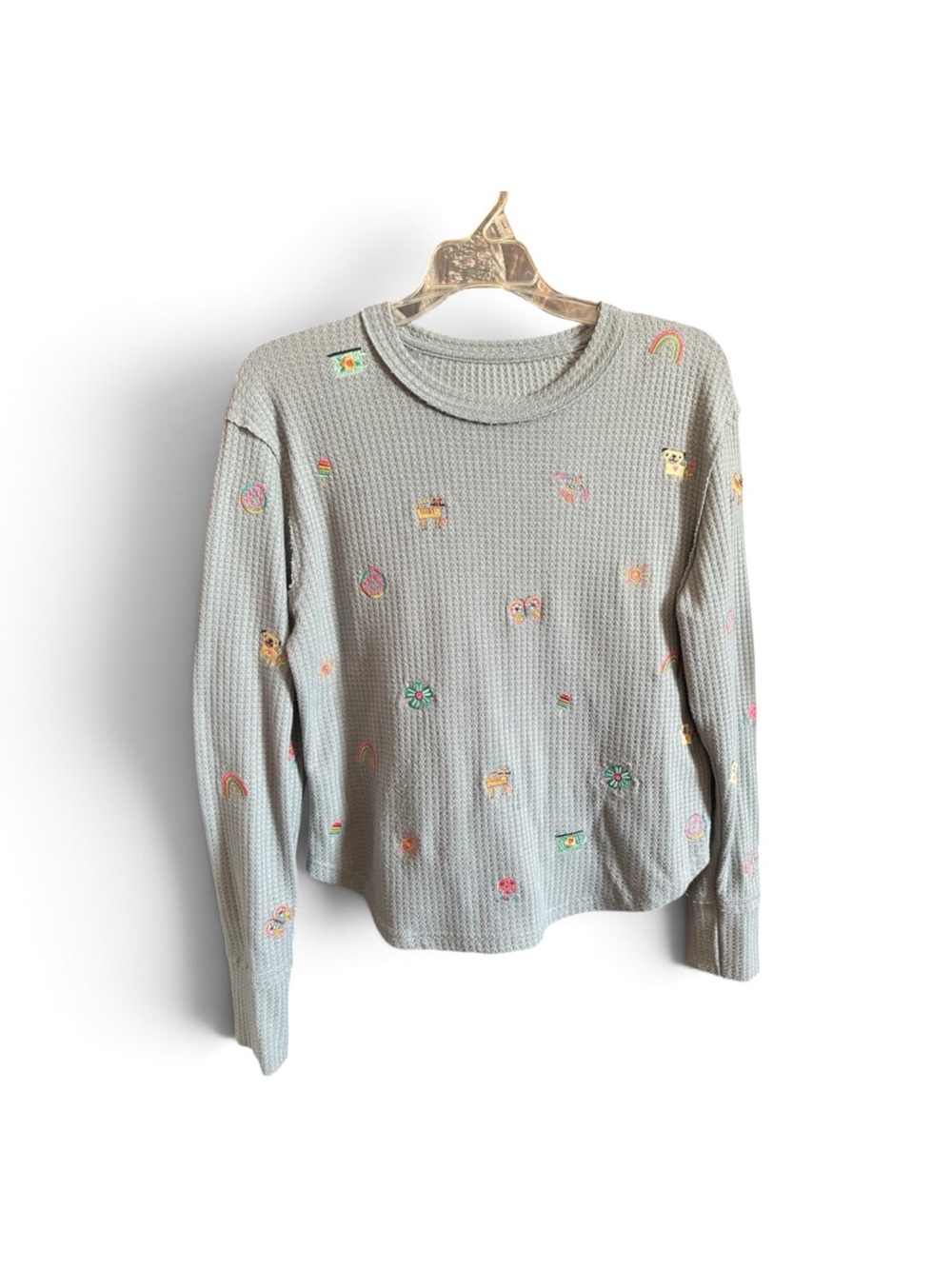 NATURAL LIFE Parker Embroidered Thermal Tee-Fave Things